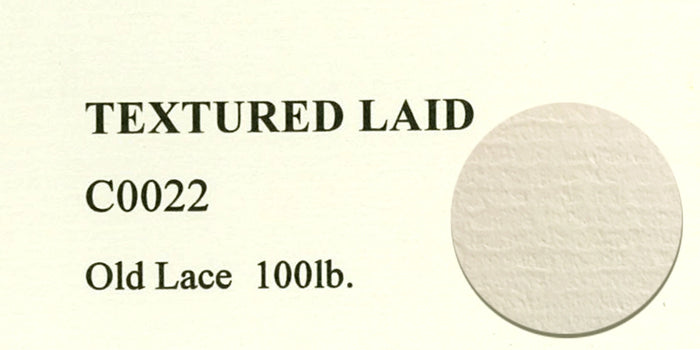 Old Lace Textured Laid Cardstock (25 Sheets), 8 ½ x 11 inch Textured Laid 100lb - C0022 - OakPo Paper Co.