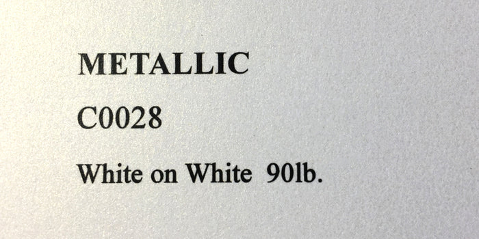 White on White Metallic Cardstock (25 Sheets), 8 ½ x 11 inch Stardream Metallic 90lb - C0028 - OakPo Paper Co.