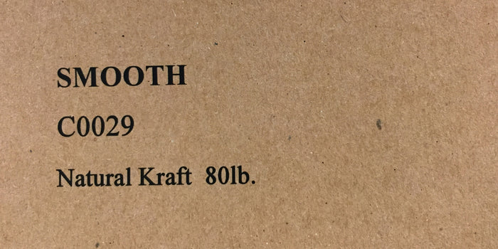 Natural Kraft Smooth Cardstock (25 Sheets), 8 ½ x 11 inch Smooth 80lb - C0029 - OakPo Paper Co.