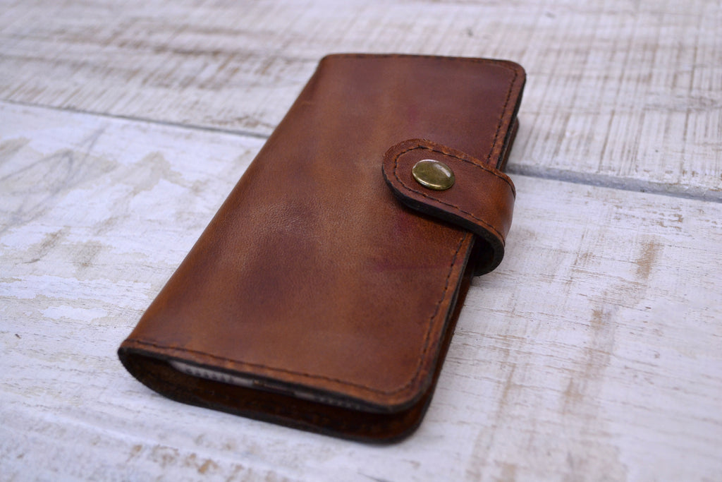 iPhone 8, iPhone 7, iPhone Wallet, iPhone Case, iPhone Case, iPhone Cover, Distressed Leather Case - OakPo Paper Co.