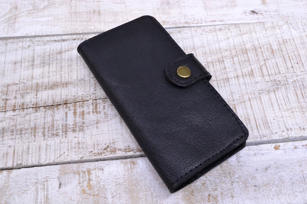 Leather iPhone XS / X Case, Leather Phone Wallet Case - OakPo Paper Co.