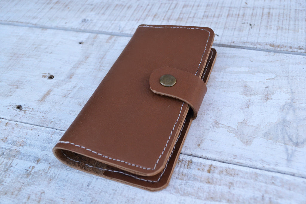 leather iPhone 8/7 Case, Leather Wallet Case. - OakPo Paper Co.