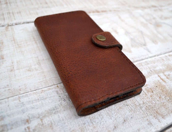iPhone X Wallet Case, iPhone Case, Distressed Leather Case - OakPo Paper Co.