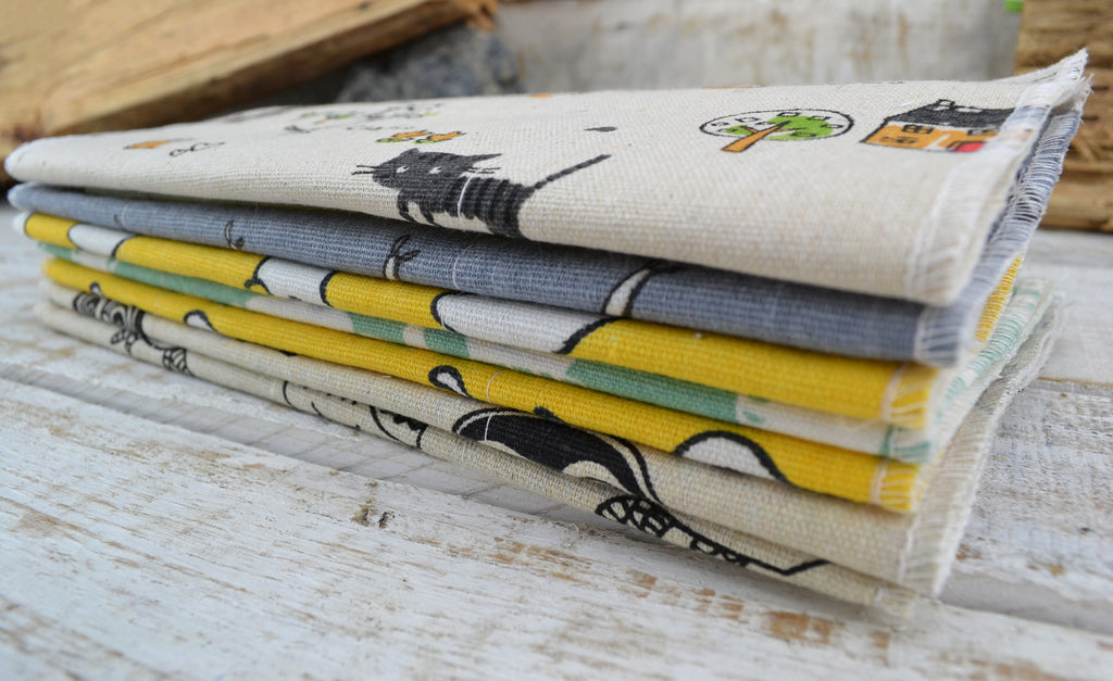 Unpaper Towels, Lunch Napkins, 2 layers, Choose Your Print - OakPo Paper Co.
