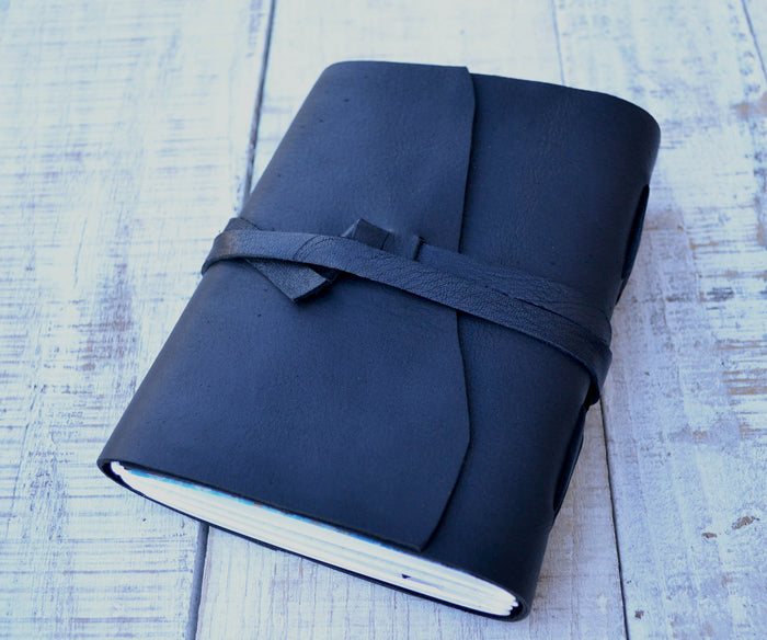 Pocket Leather Journal, Personalized notebook, Refillable notebook - OakPo Paper Co.