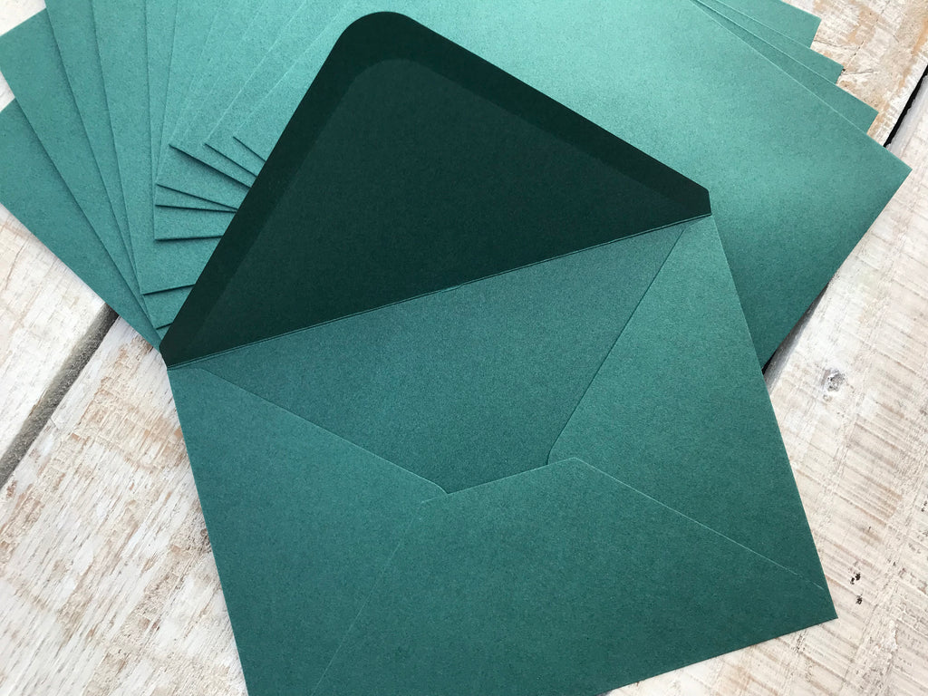 5 x 7 inch Fern Green Envelopes