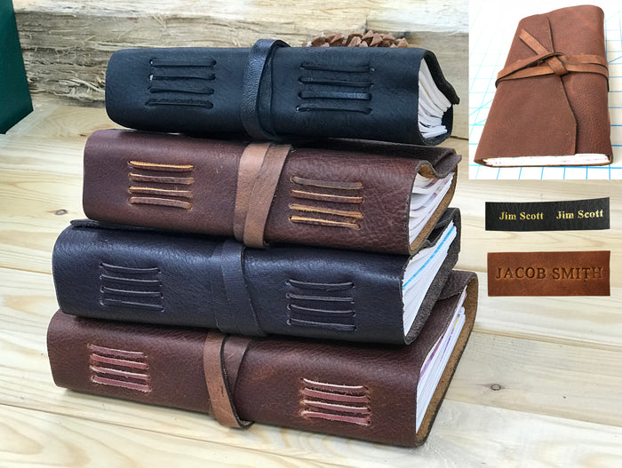 Recycle leather journal - OakPo Paper Co.
