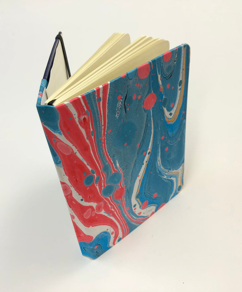 5x7 Marbled blue hardcover notebook - OakPo Paper Co.