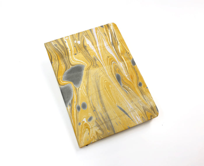 5x7 Marbled Yellow hardcover notebook - OakPo Paper Co.