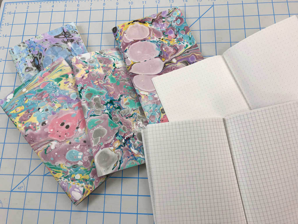 5x8 inches Travelers marbled Notebook Inserts - OakPo Paper Co.