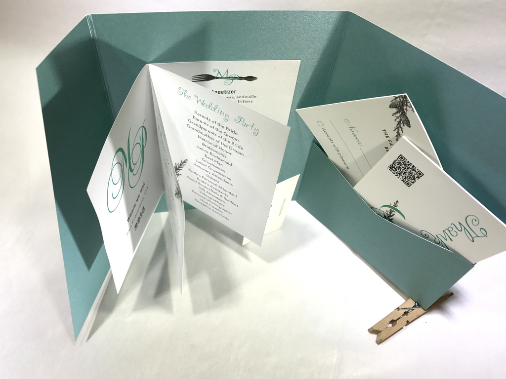 Gold Foil Champagne Wedding Invitations Card - #6 - OakPo Paper Co.