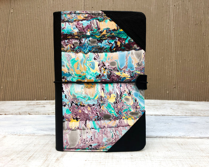 Leather bound with marbled cover notebooks