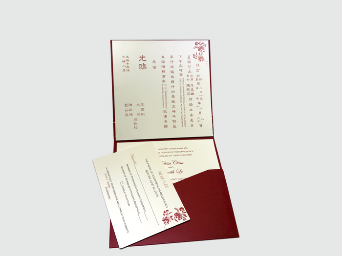 B8-Classic Chinese Wedding Square - OakPo Paper Co.