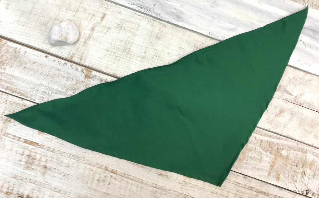 Solid Green Personalized Dog Bandana