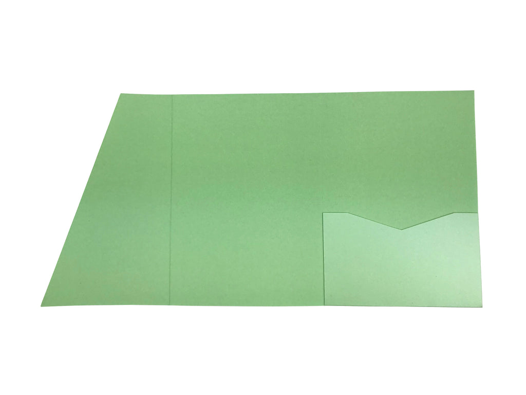 POCKET INVITATIONS SLANTED STYLE (5 1/8 × 7 1/4)--Tart apple--25 pieces - OakPo Paper Co.