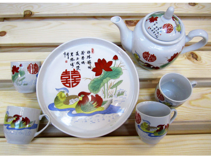 Mandarin duck tea set - OakPo Paper Co.