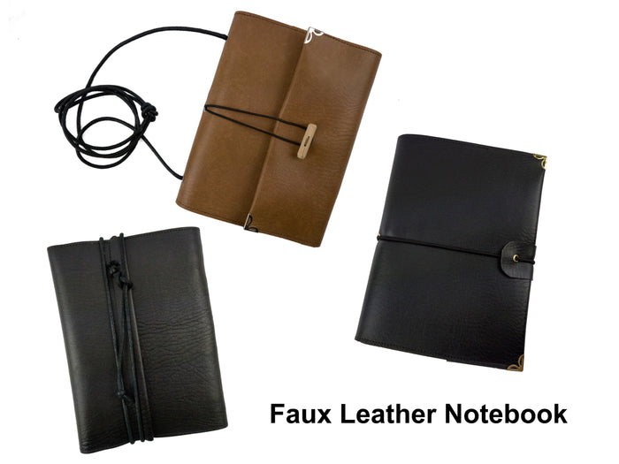 Handmade Faux Leather Notebook - OakPo Paper Co.