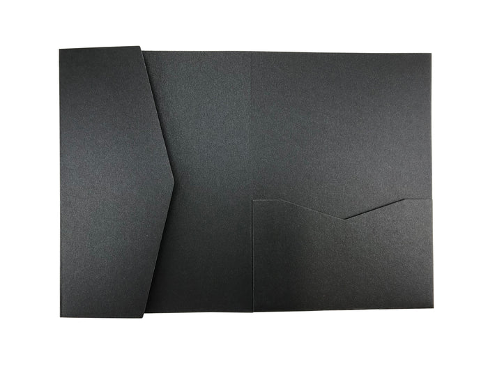 Onyx --Pocket Invitations Style B (5 1/8 × 7 1/4) - OakPo Paper Co.